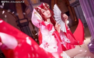 《阴阳师》桃花妖cos，优雅美丽，甩袖子也太帅了吧！