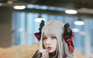 cos：碧蓝航线U410寒梅映春旗袍cos正片@空鸢