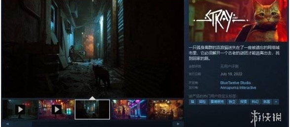 猫咪冒险游戏《迷失》steam开启预售 独立游戏Stray发售日