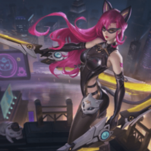《王者荣耀》阿轲-暗夜猫娘皮肤优化后展示视频公开