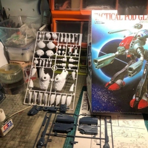 太空堡垒 1/100 天顶星人战术战斗囊，涂装制作